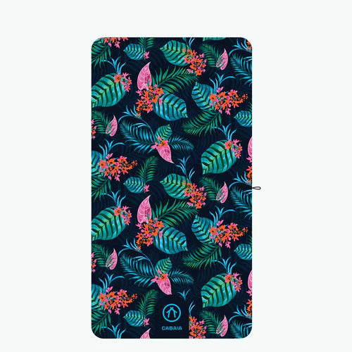 La Perle - Serviette microfibre rectangulaire bleu