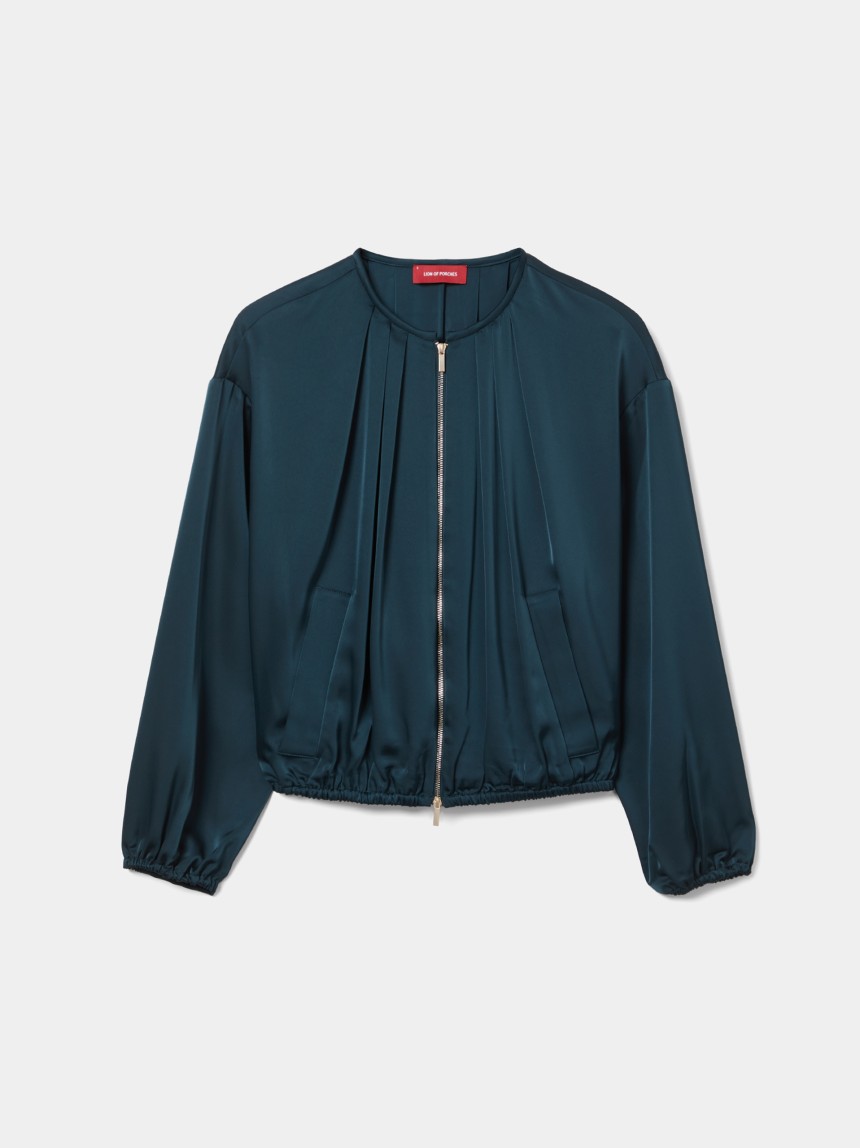 Blusão bomber acetinado