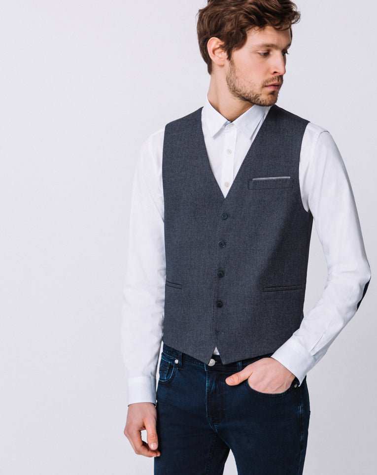 GILET VILLE BLEU