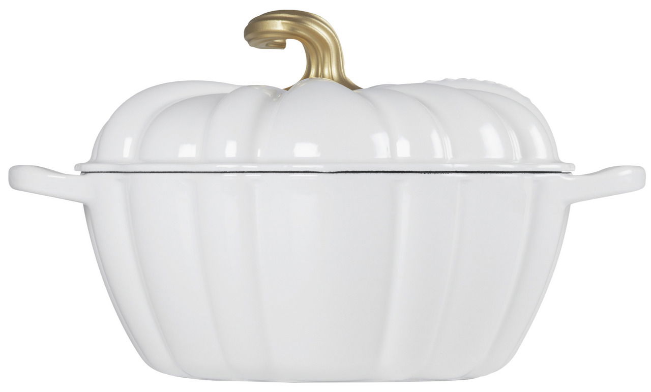 LE CREUSET Kürbis-Bräter 24cm Weiß HALLOWEEN