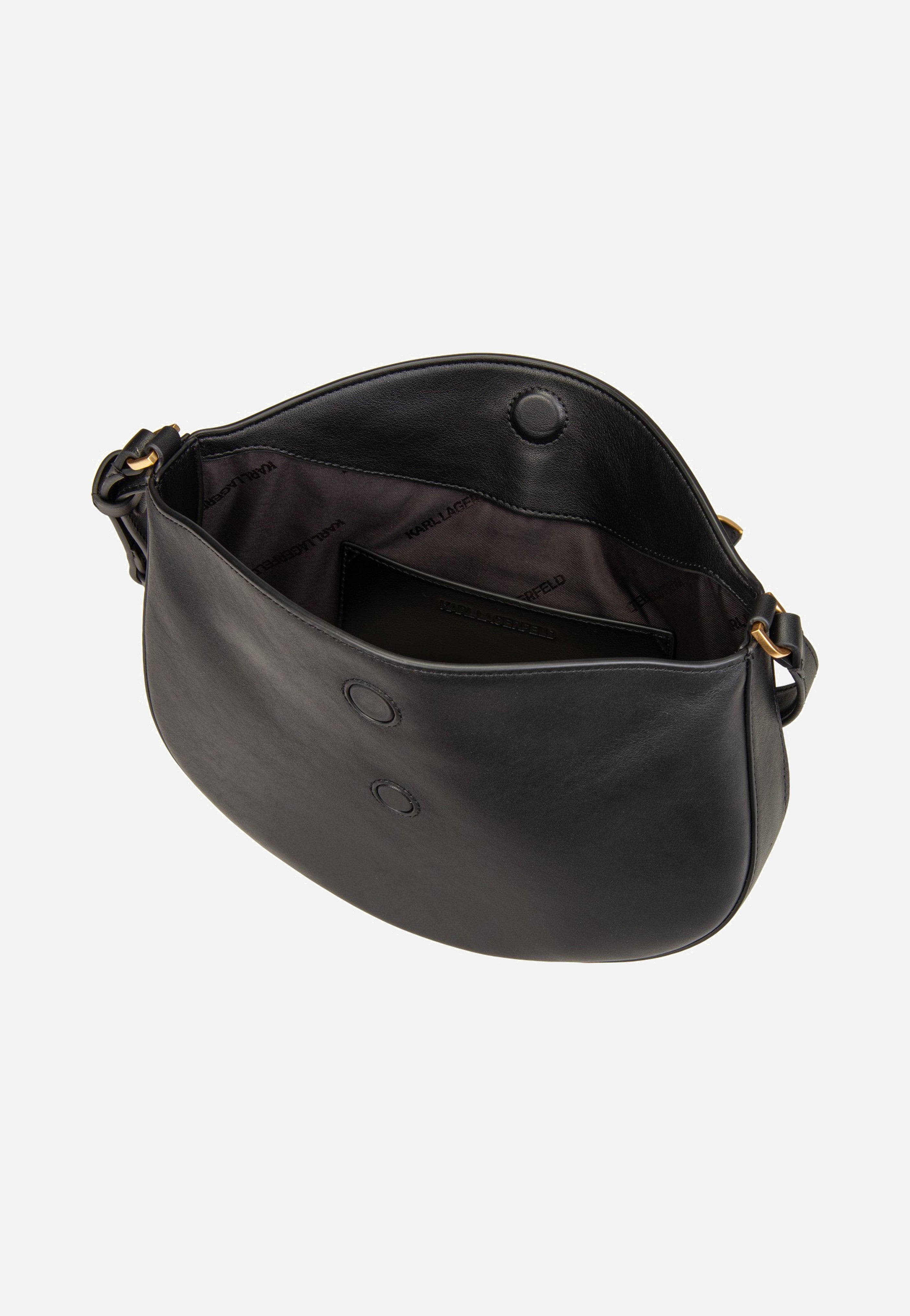 K/Signature FL Halfmoon SHB Black/Gold - Umhängetasche