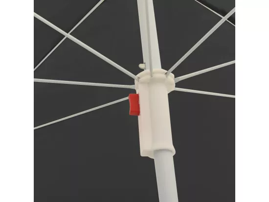 Parasol d'extérieur avec mât en acier Anthracite 180 cm