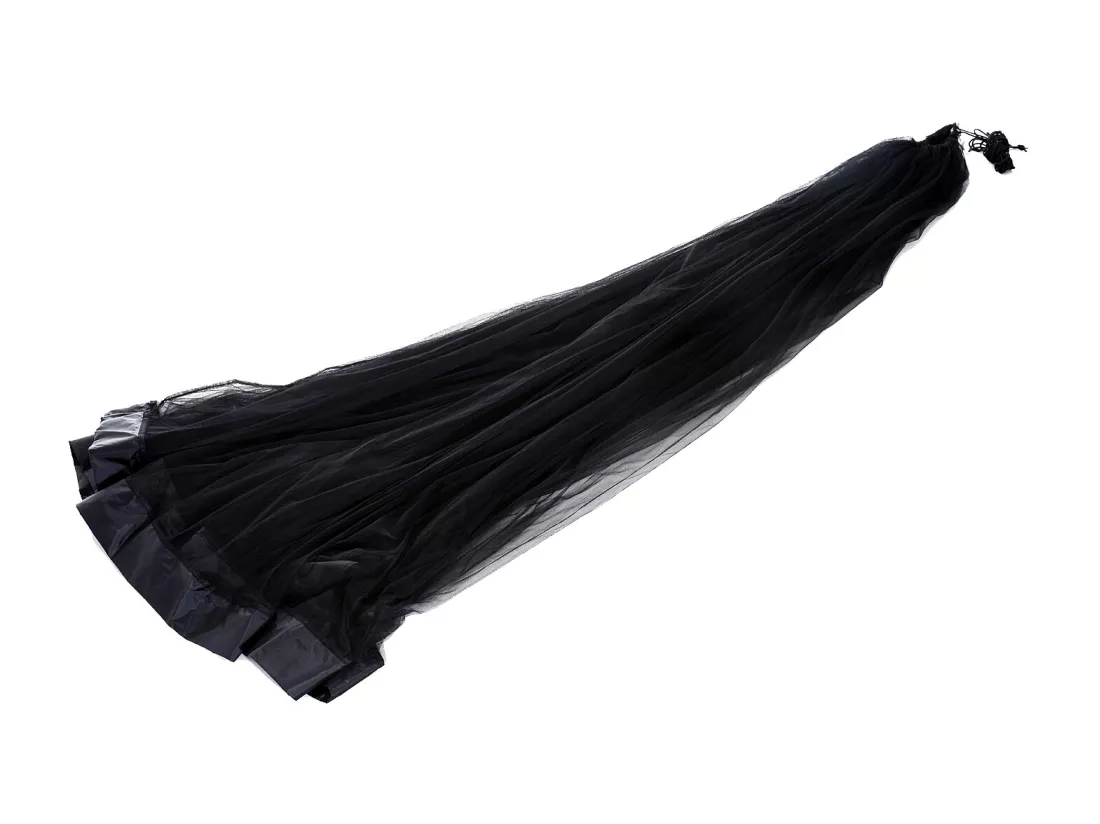Moustiquaire cylindrique pour parasol 3 m diamètre avec fermeture éclair et lestage noir
