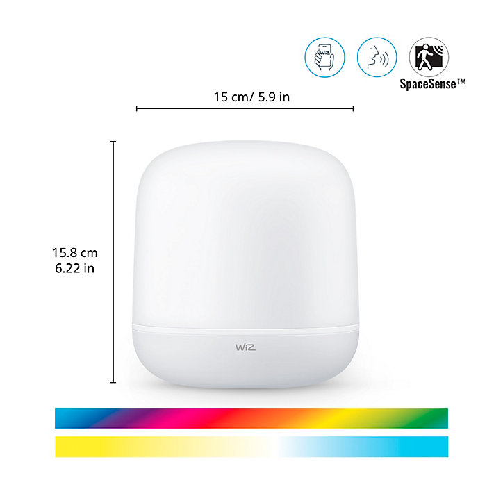 Lampe à poser intelligente LED intégrée RGB Wiz 620lm 9W