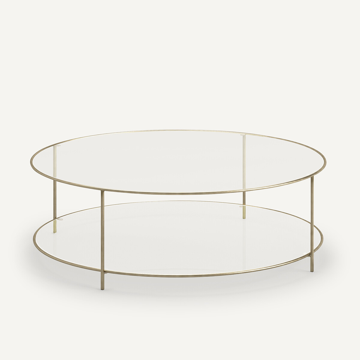 AM.PM<br>Mesa de centro redonda em vidro temperado, Sybil