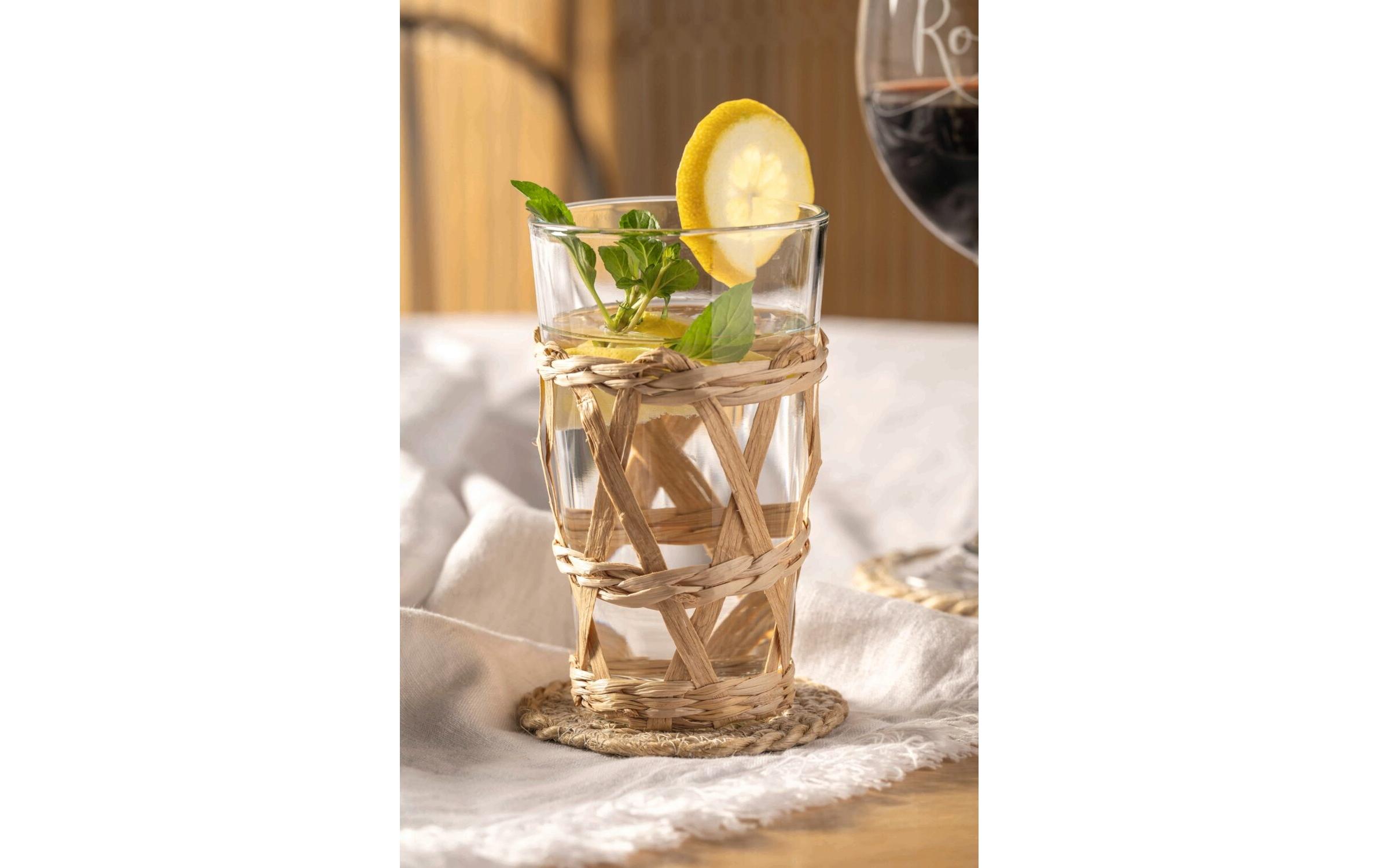 Trinkglas Garda 500 ml, 6 Stück, TransparentWassergläser Set mit Geflecht
