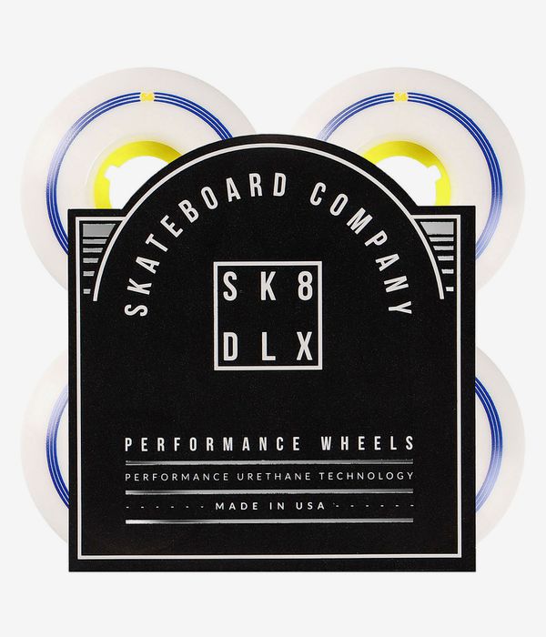 skatedeluxe Retro Rollen (white yellow) 56mm 100A 4er Pack