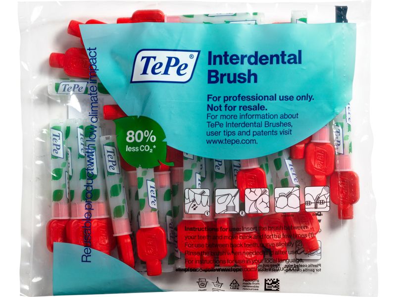 tepe Interdentalbürsten Original Rot Kleine Bürste mit soften Borsten
