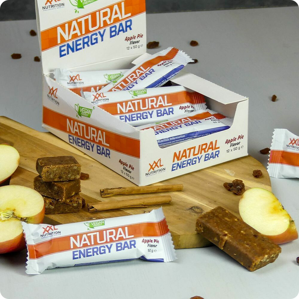 12x XXL Nutrition Natural Energy Bar Apple Pie50 gr