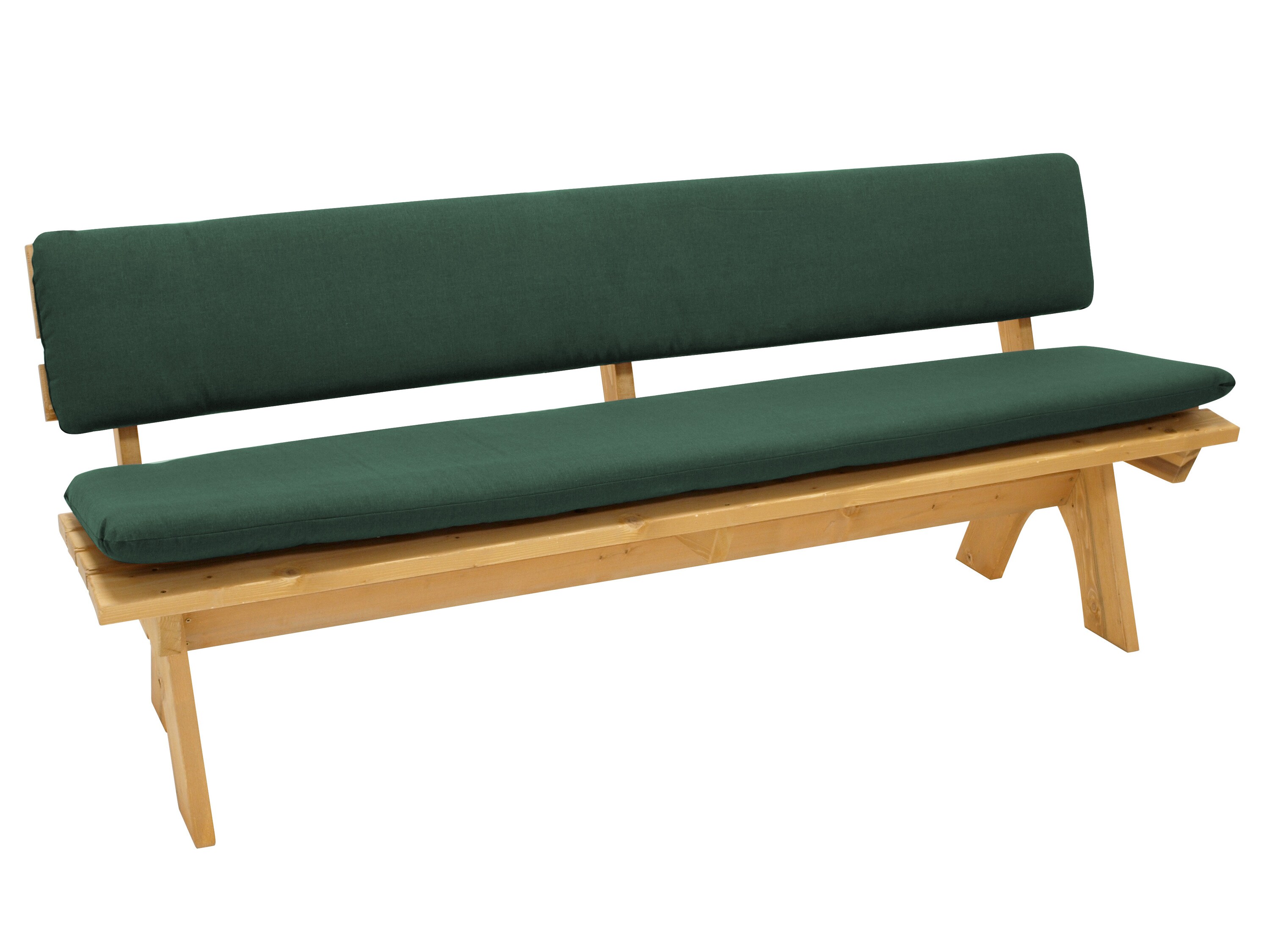 DEGAMO Auflagenset DALLAS für Bank 4-sitzer 195cm, dunkelgrün, 2-teilig