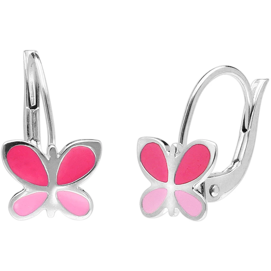 trendor Mädchen-Ohrringe Silber 925 Schmetterling silver