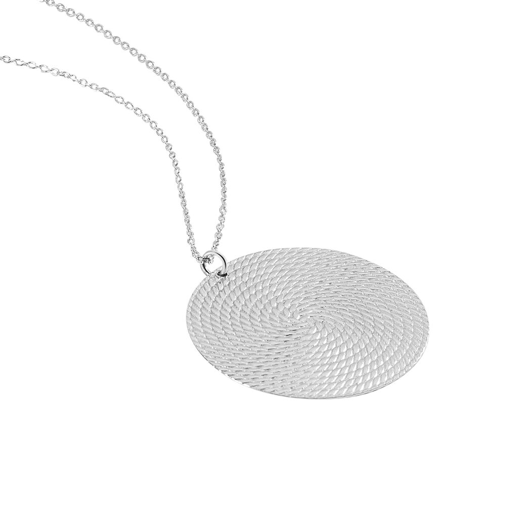 Collier Sautoir Doga Argent Blanc