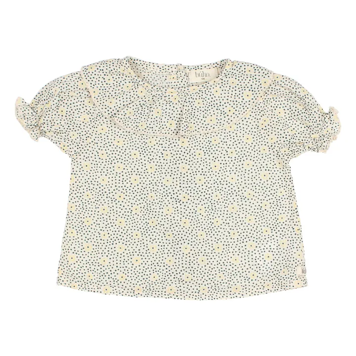 Búho Blouse Manches Ballons Fleurie | Ecru
