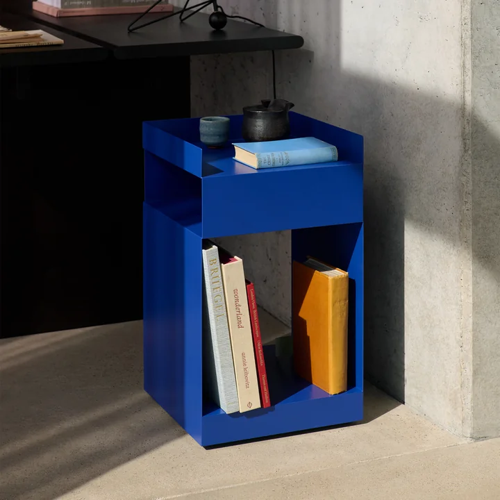 &Tradition - Rotate Beistelltisch SC73, 59 x 35 cm, Stahl, steingrau