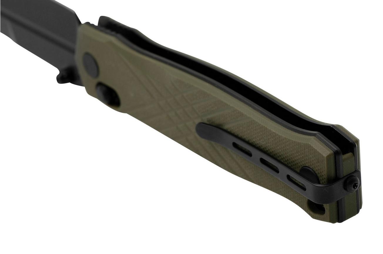 Real Steel Muninn 7752GB Black and Green G10, Black VG-10, zakmes