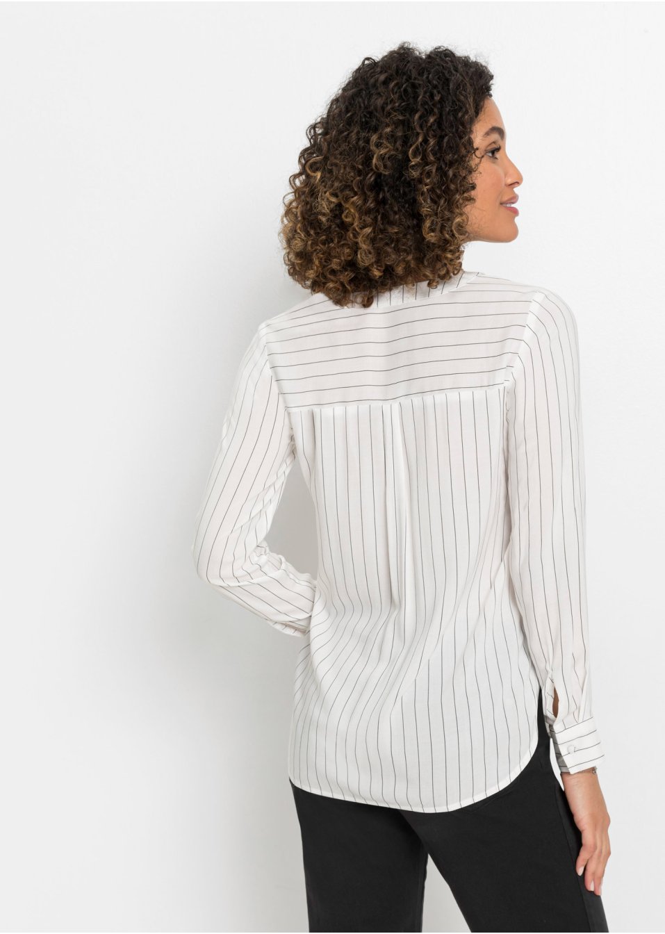 Tunique longue rayée en viscose