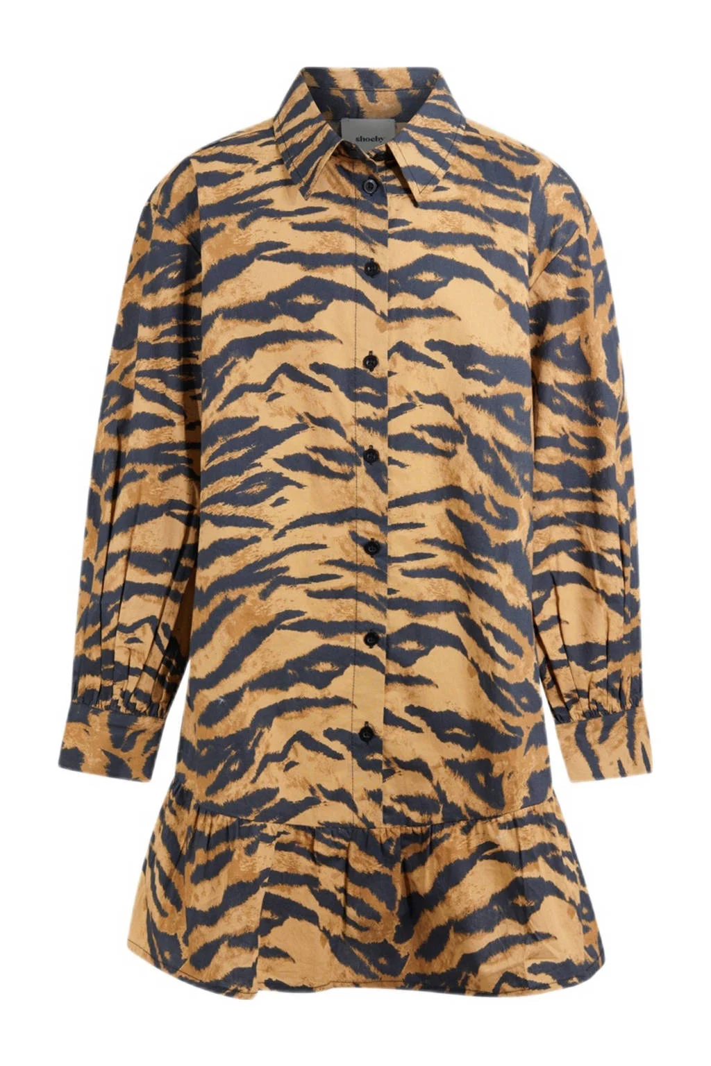 Shoeby midi jurk bruin