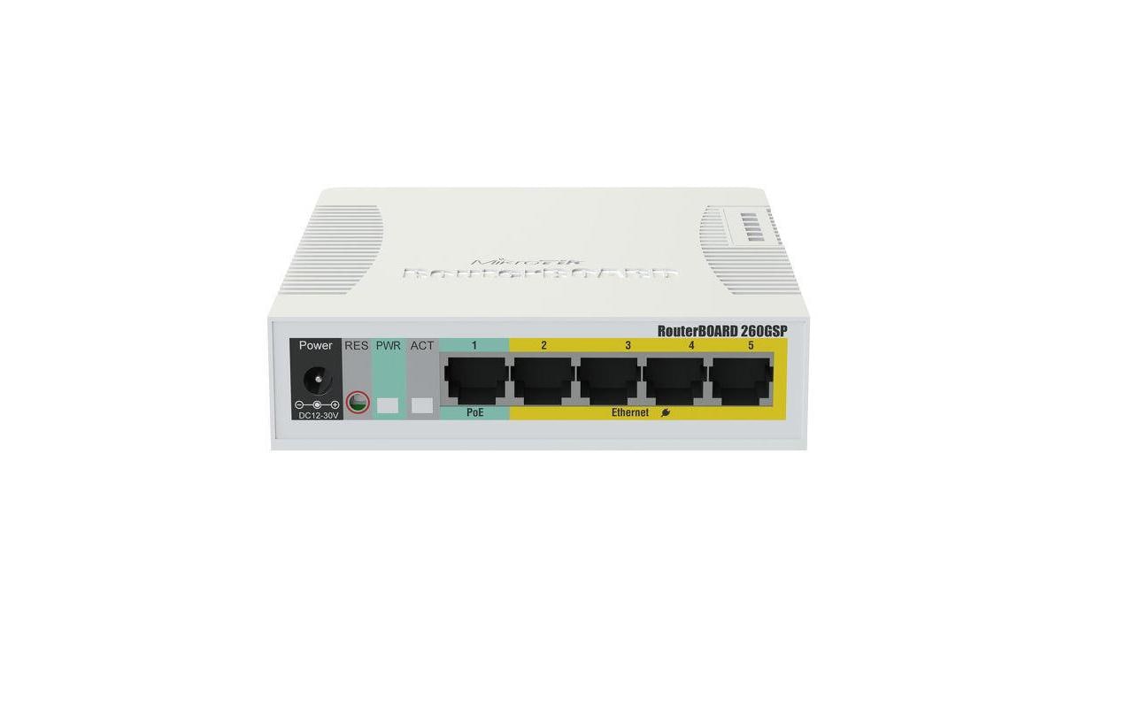 PoE Switch RB260GSP, CSS106-1G-4P-1S 6 PortSOHO Switch