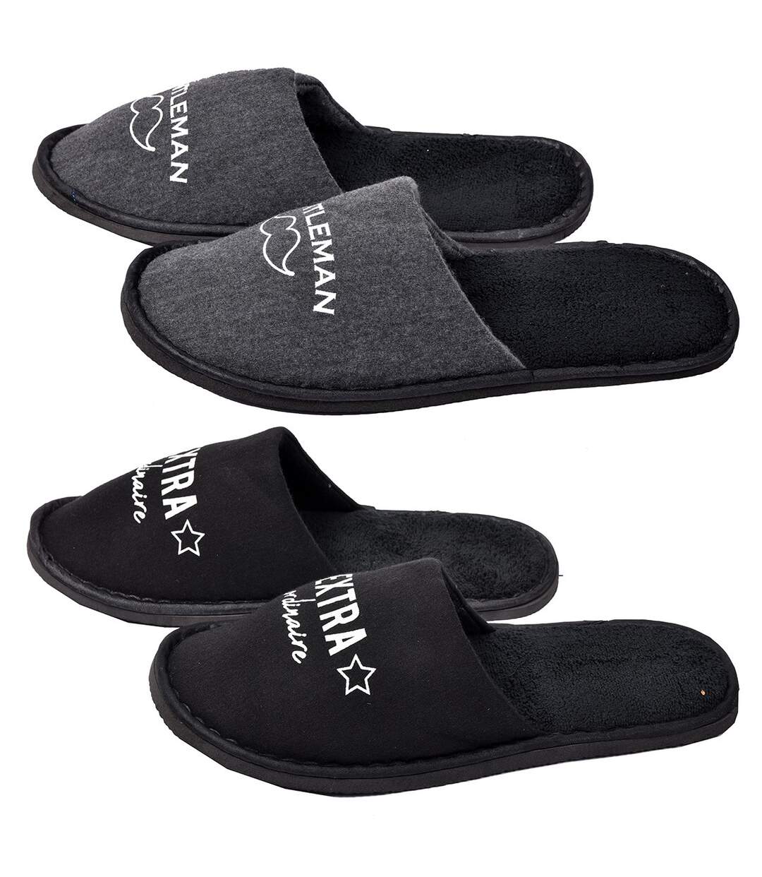 Pantoufles homme lot de 2