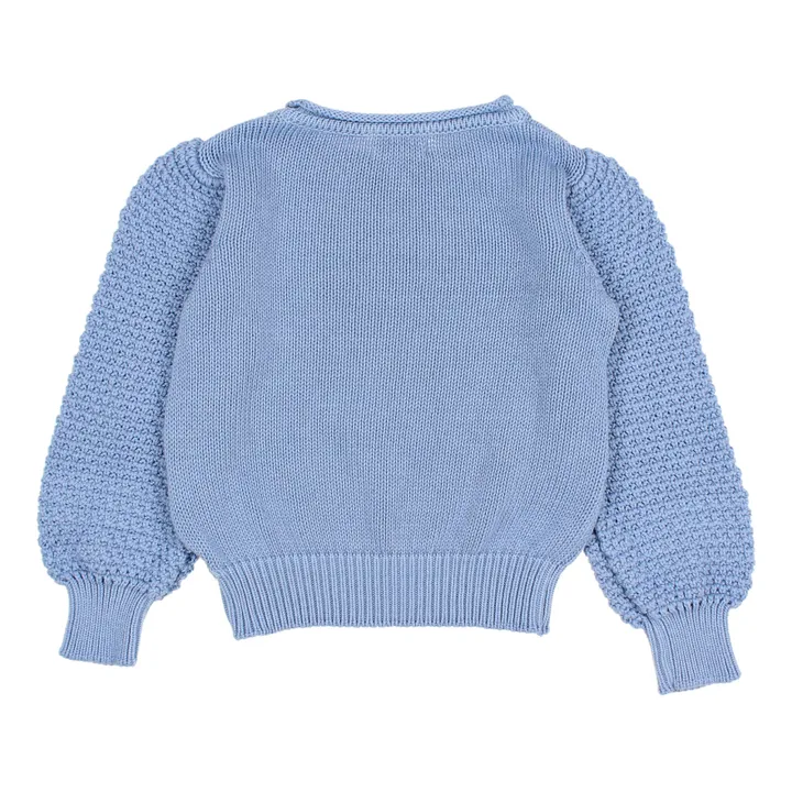 Búho Pull Maille Coton Bio | Bleu