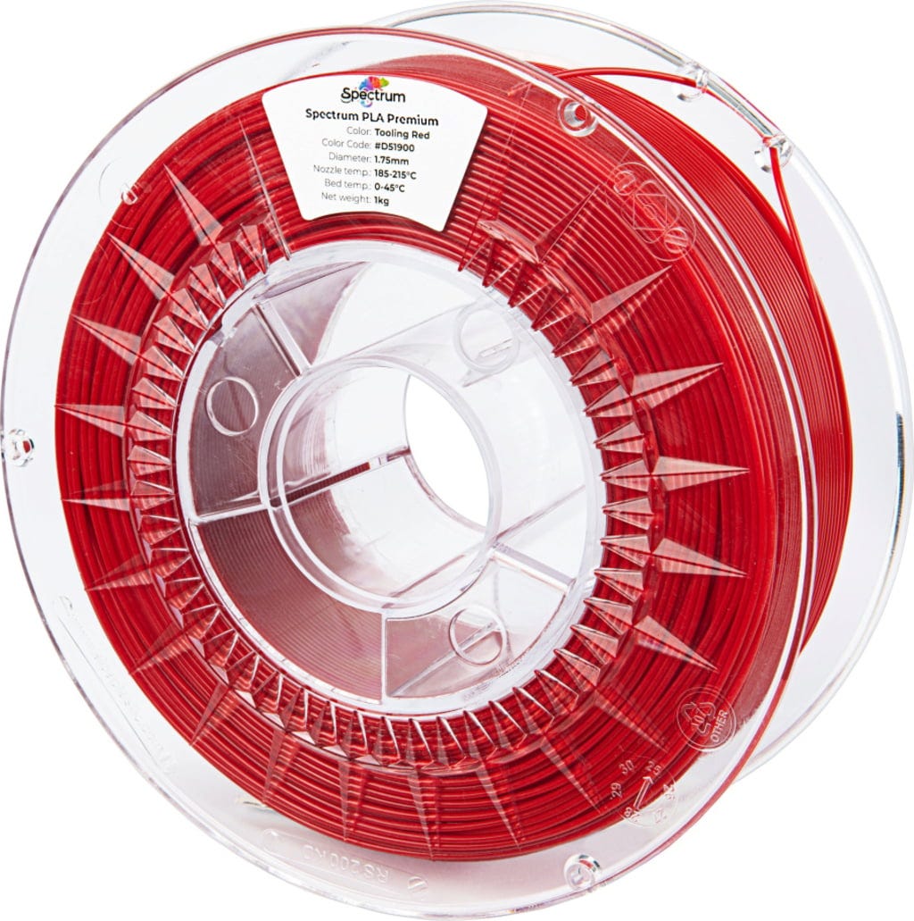 Spectrum  Premium PLA Tooling Red, 1,75 mm / 1000 g    Dein Premiumfilament in Tooling Red