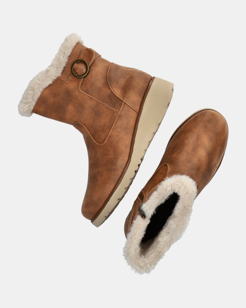 Skechers Keep Sake Wedge Gevoerde boots  - cognac
