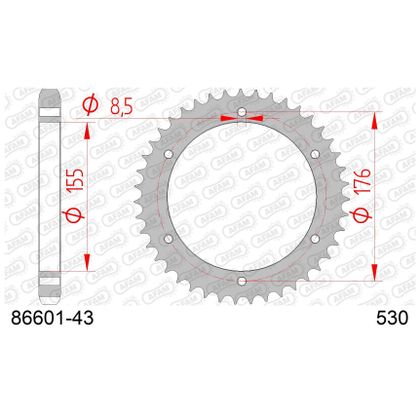 Kit chaine AFAM 530 Type Acier