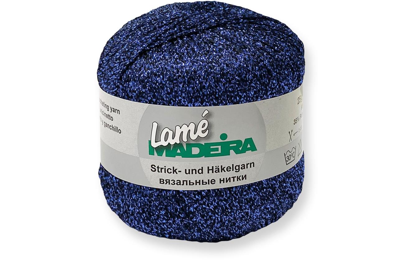 Häkel- und Strickgarn Lamé 25 g, 175 m, BlauWeiches Garn mit hohem Anteil an Viskose