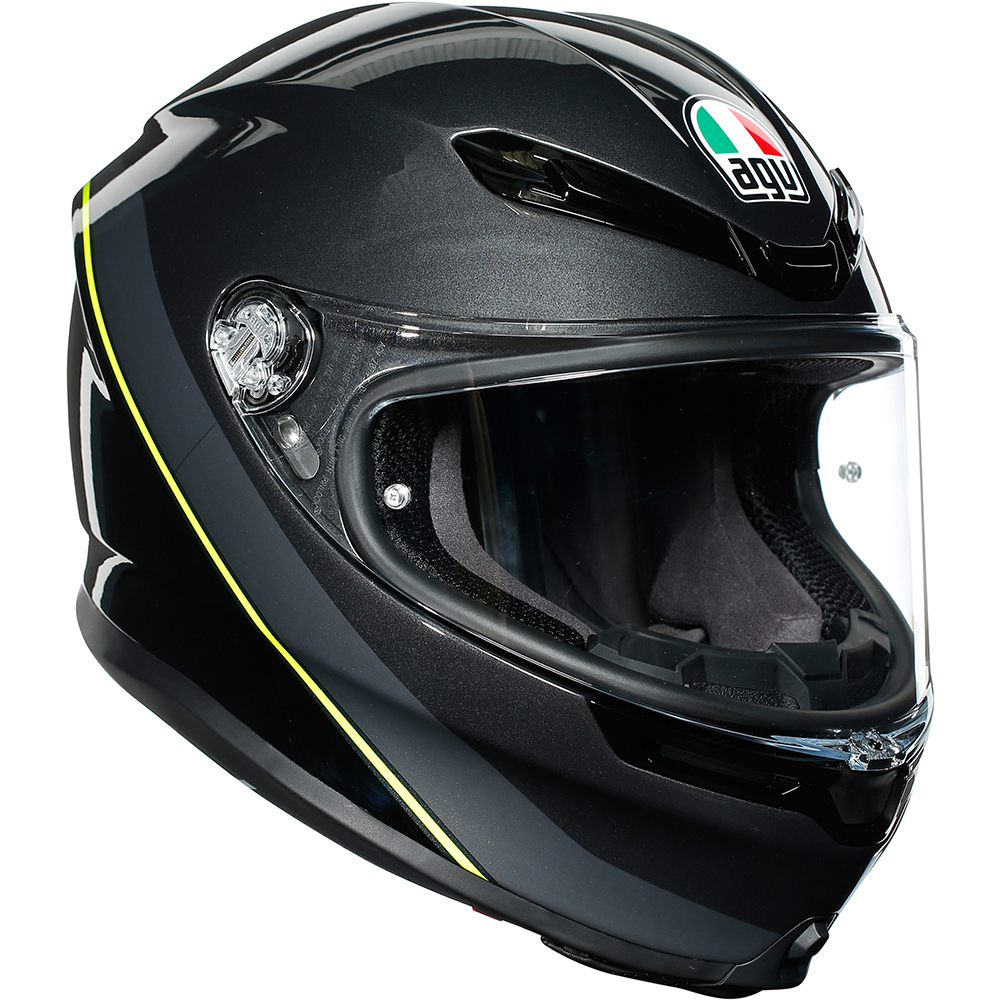 AGV - Casque K6 Minimal Noir / Gris / Jaune