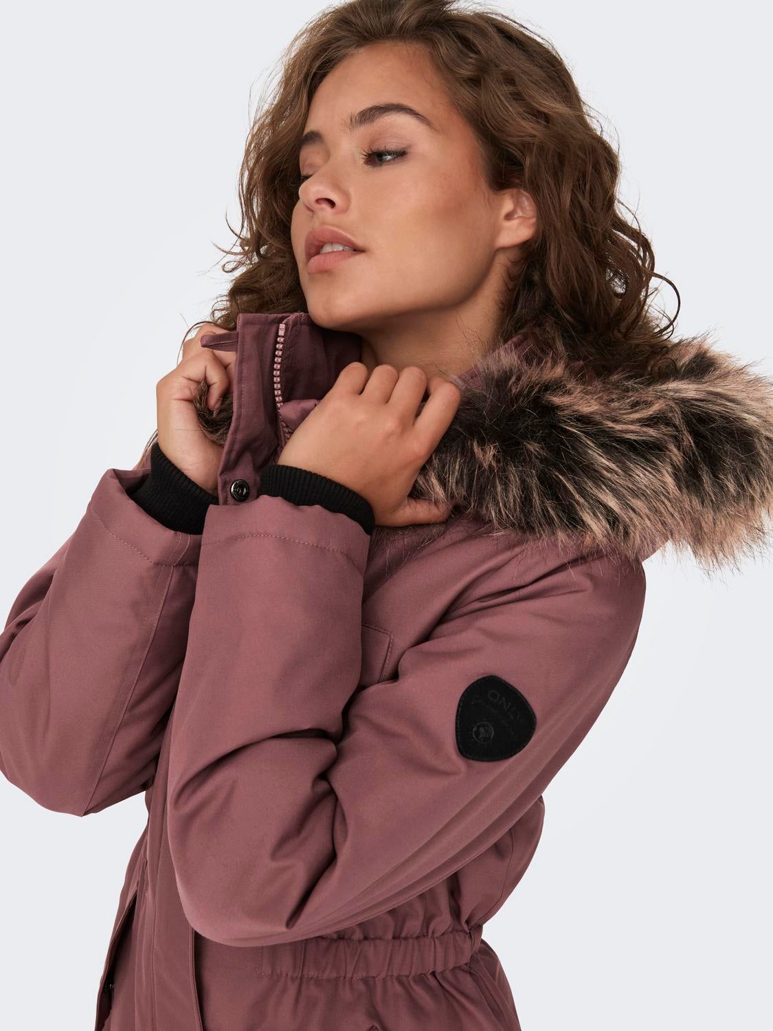 ONLIRIS Langer Parka Rose Brown