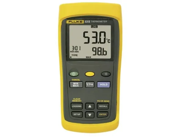 Fluke 53 II B Temperatur-måleudstyr -250 -  1767 °C Sensortype J, K, T, E, R, S, N