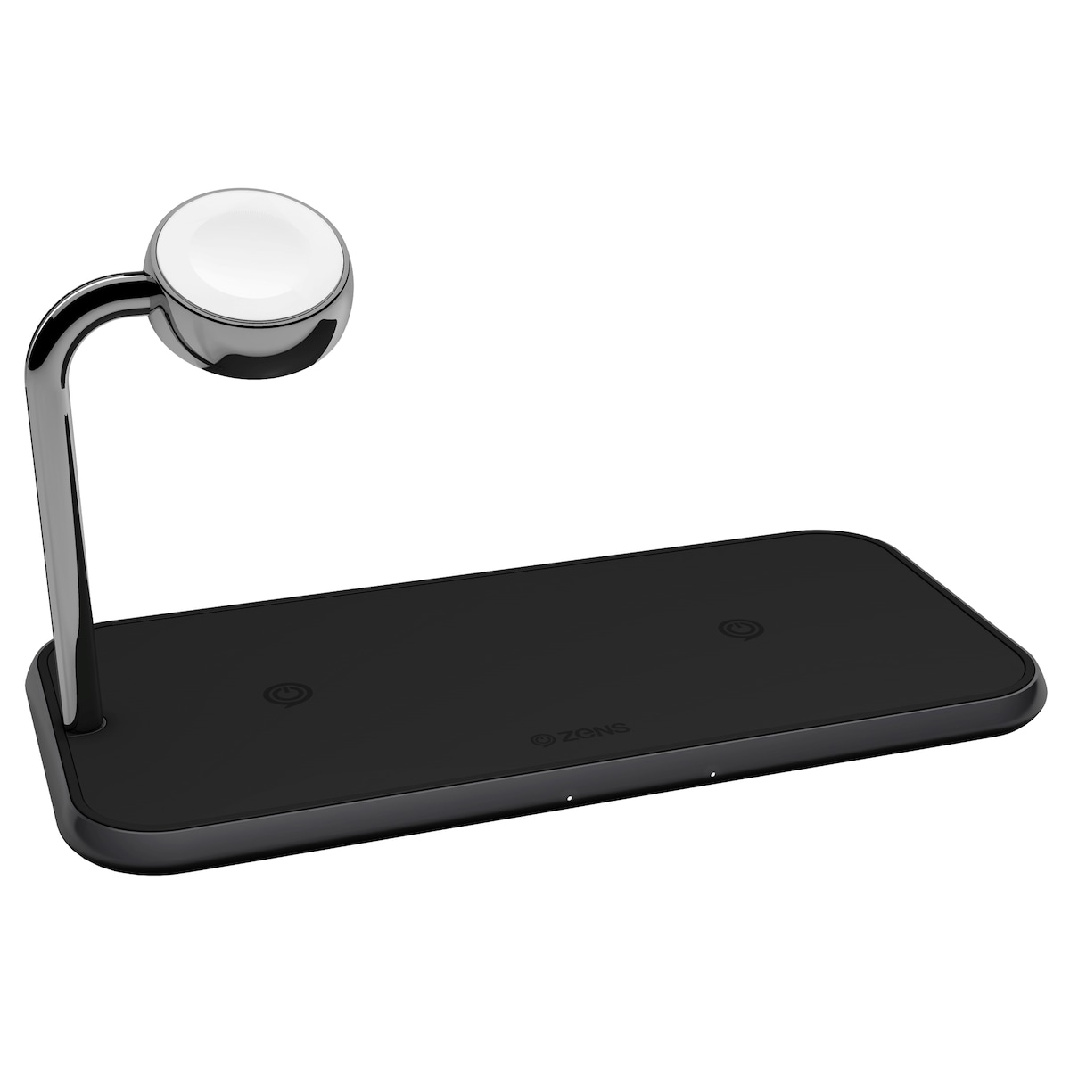 Zens Dual Alu + Watch Qi ladematte (sort)