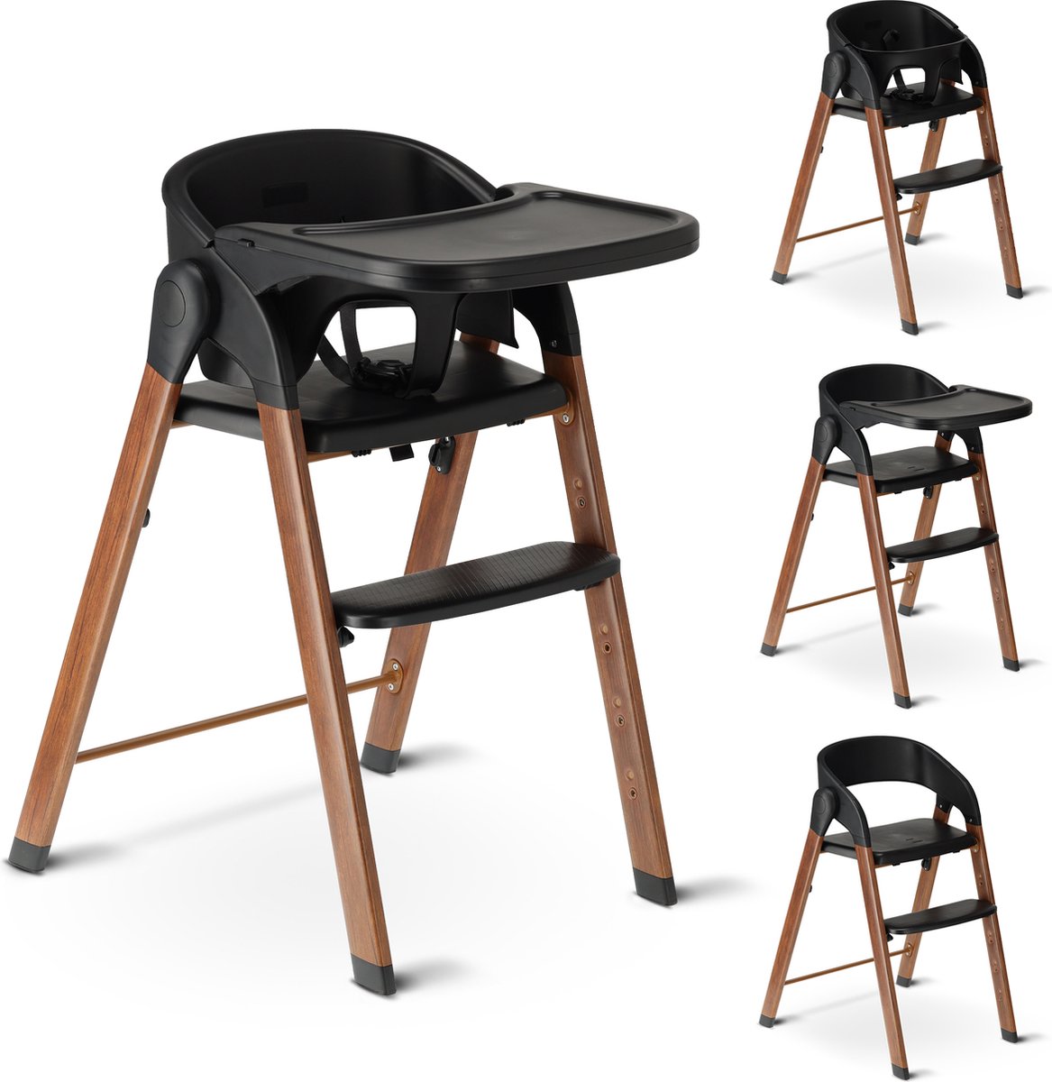 Deryan Luxe inklapbare kinderstoel - Black