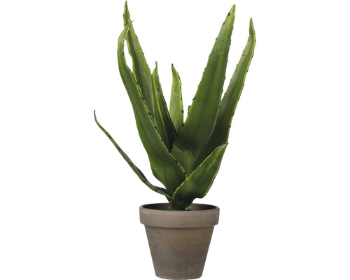 Kunstmatige Mica Aloë Vera plant, groen, in pot, Mica Ø 16 cm H 30 cm