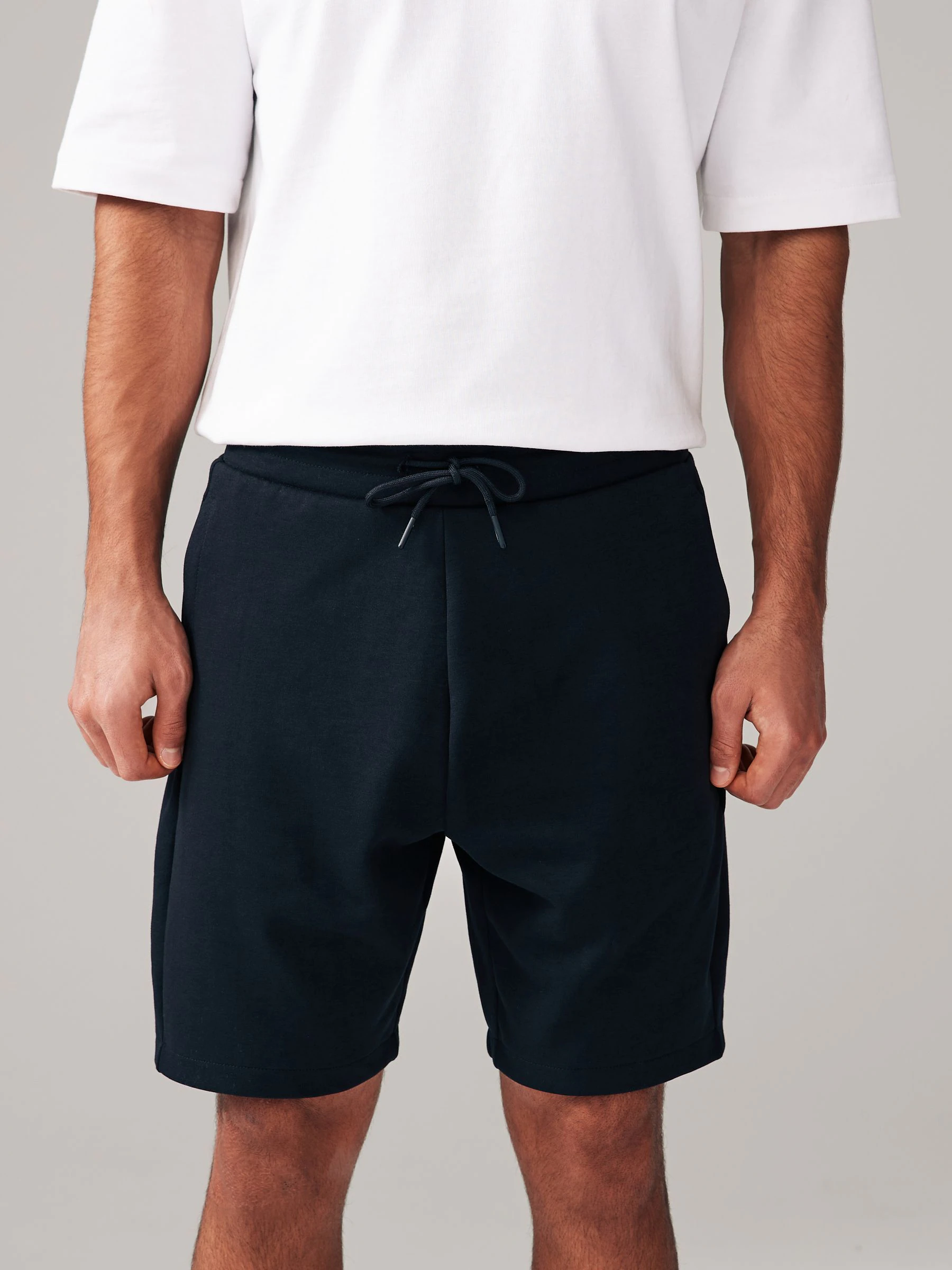 Zwart - Jersey shorts met ritszakje