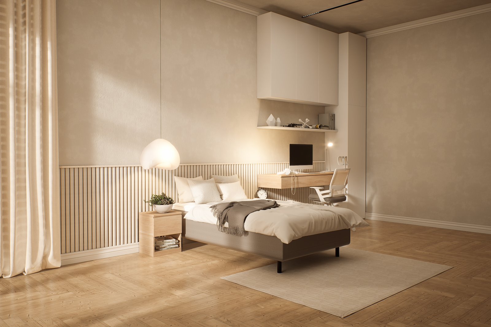 Premium 10 rammeseng Tekstil Storm 09 beige. Fast liggekomfort, Premium 10 overmadrass og runde sorte 15 ben.