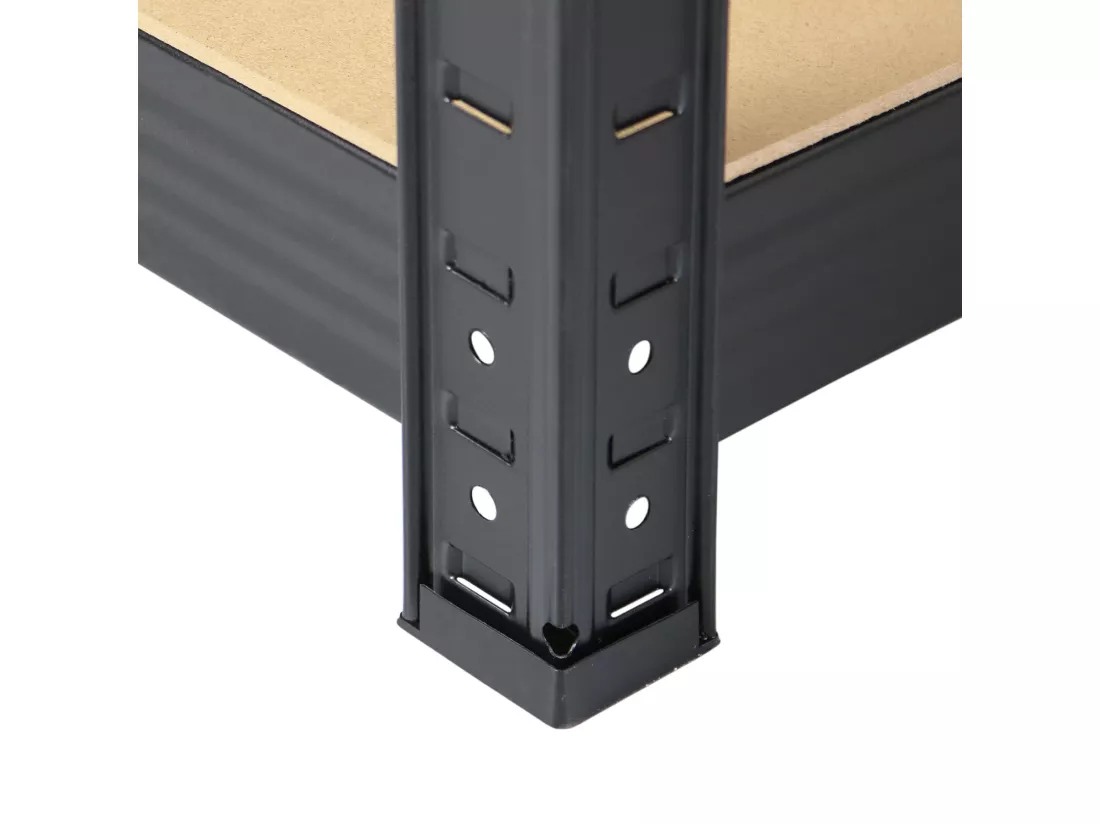 Etagère Modulable avec 5 Etagères Ajustables 180x40x40cm 175 Kg Noir Thinia Home
