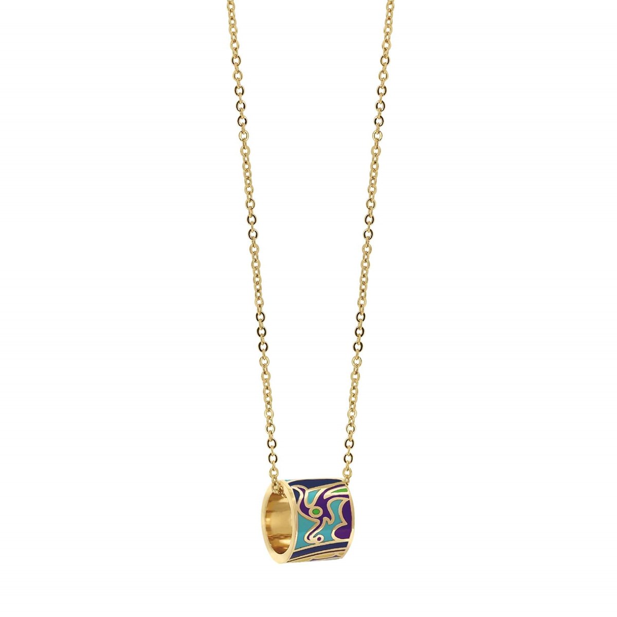 Collier Art P1 acier doré or