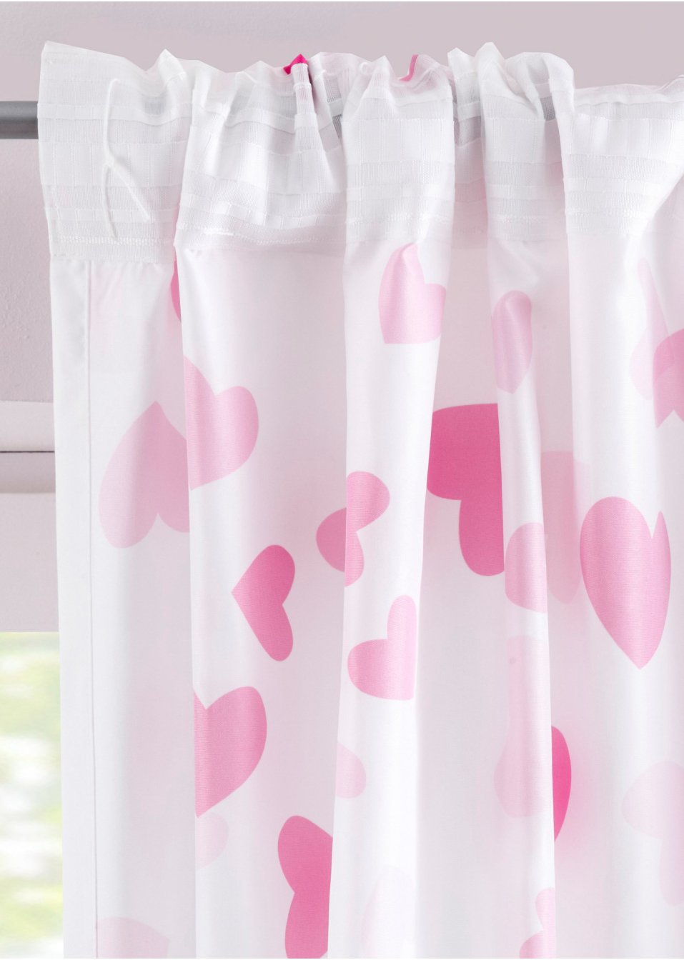 Panneau microfibre avec imprimé cœur (1 pce.)