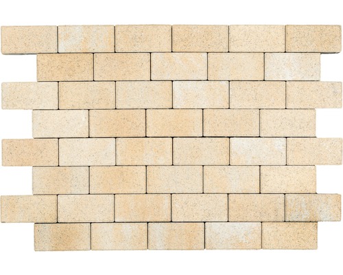 Rechthoekige straatsteen, sahara-wit-melange, 20 cm x 10 cm x 6 cm