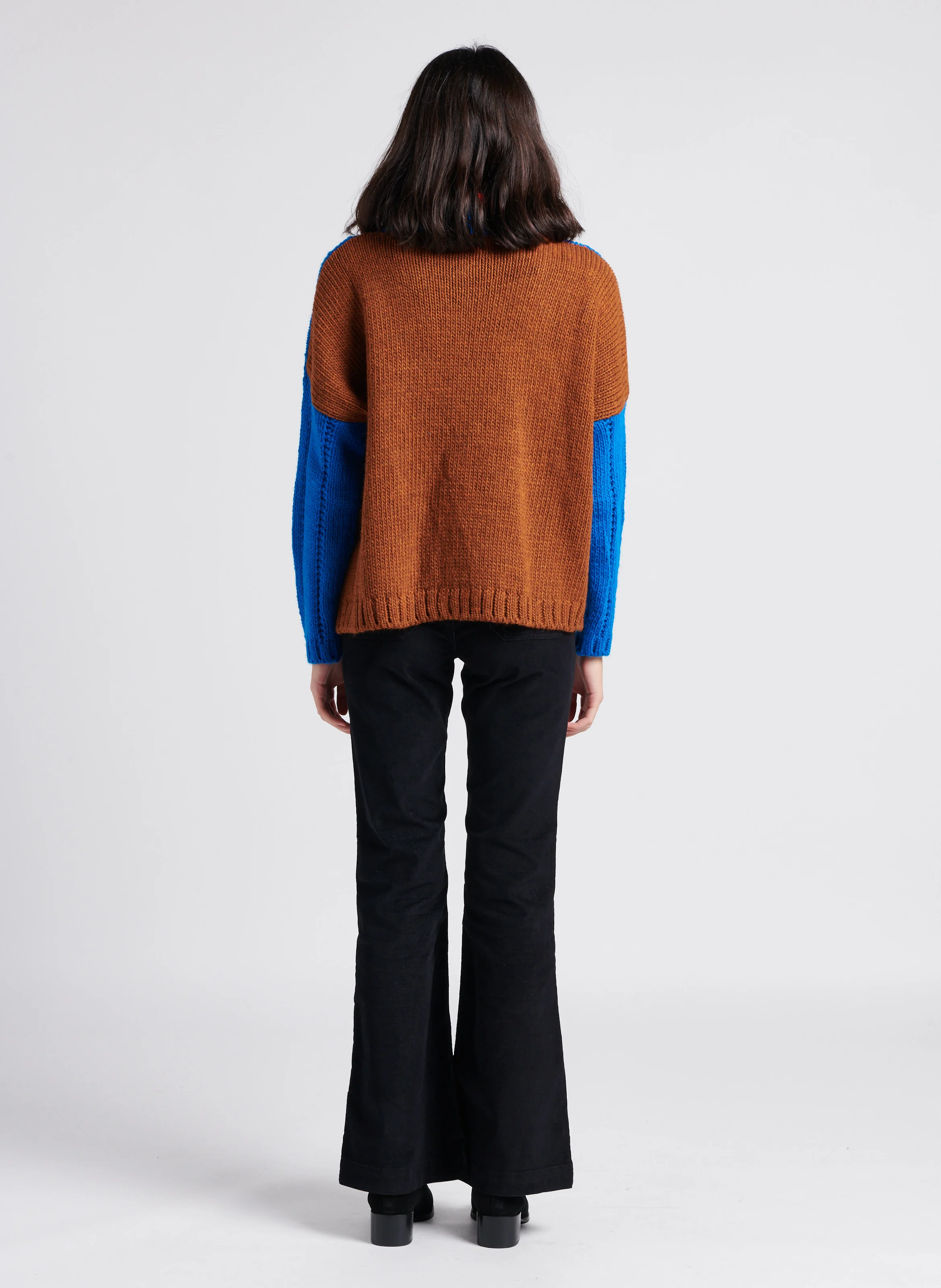 OLE - Pull ample col montant contrasté| Multicolore