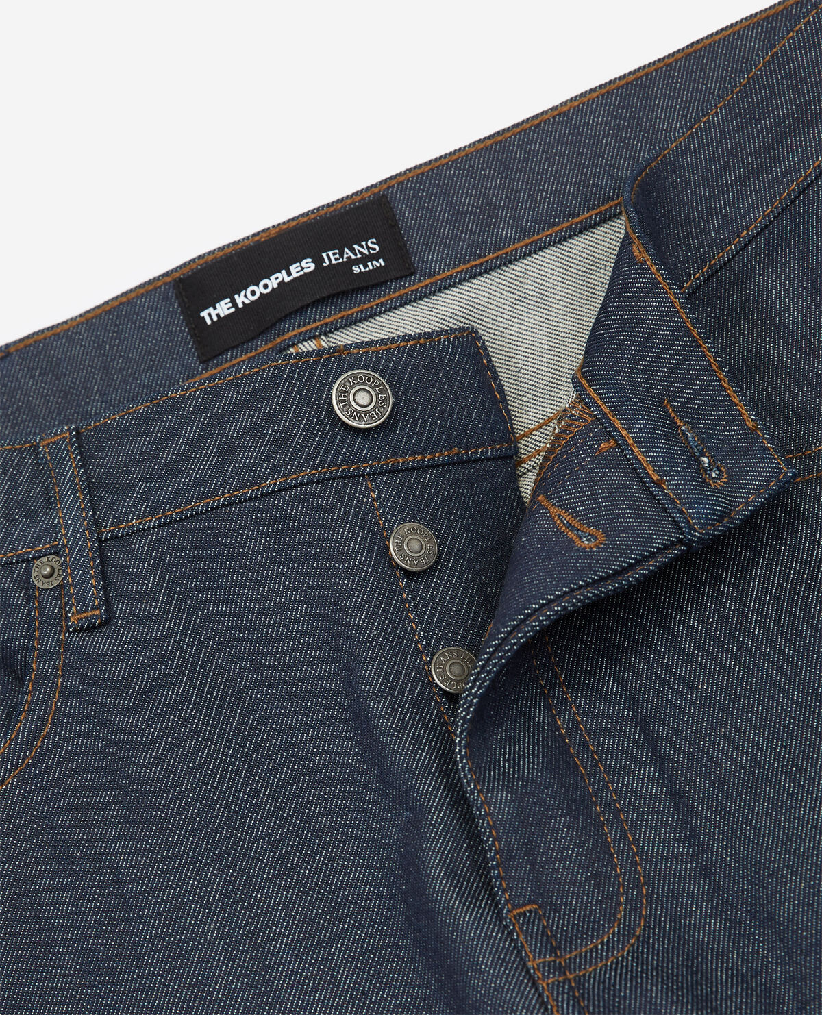 Jean vintage bleu foncé brut slim