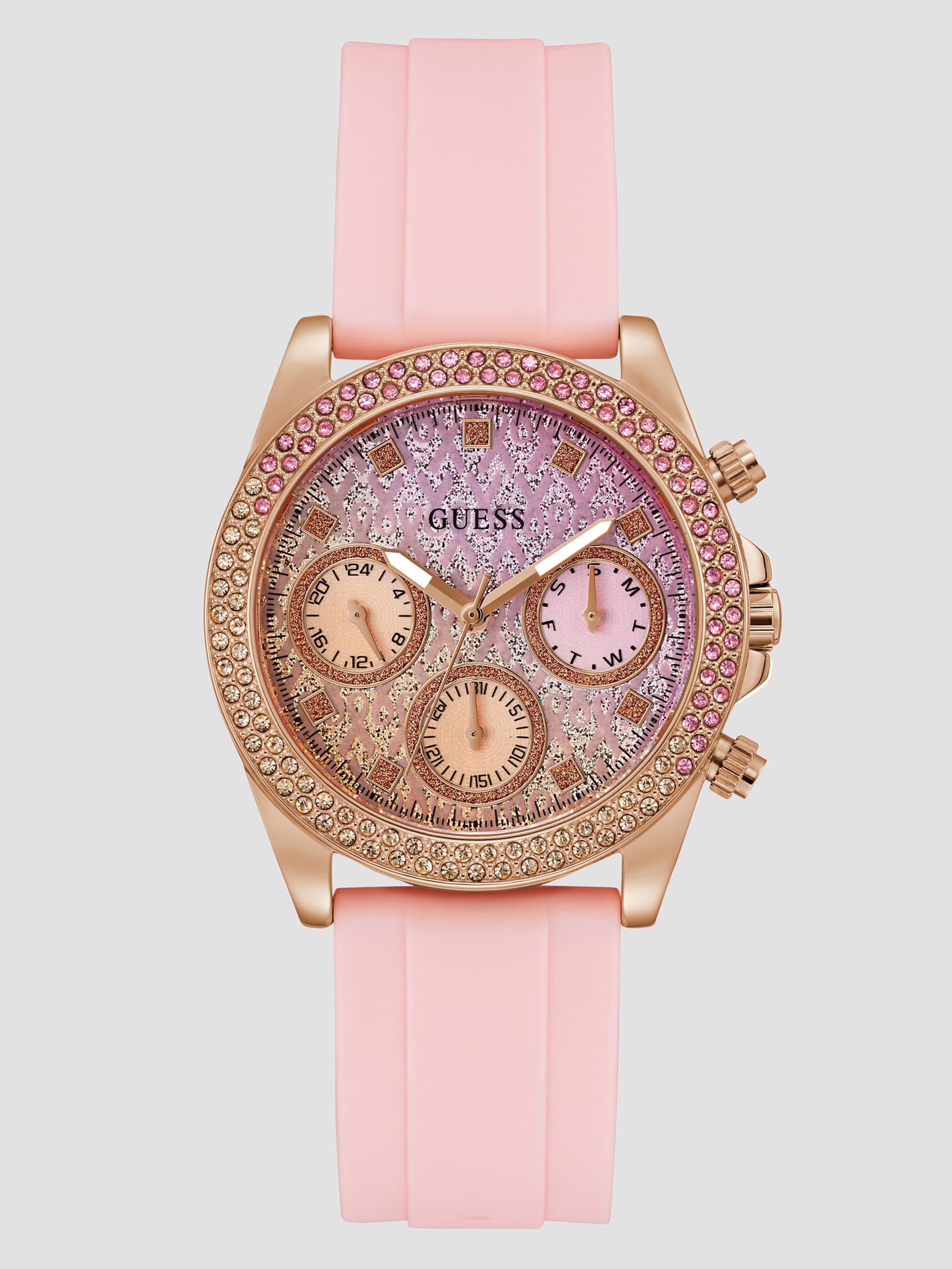 Relógio de edição limitada rosa brilhante