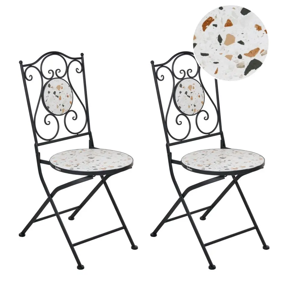 ARTENA - Set van 2 tuinstoelen - Zwart - IJzer