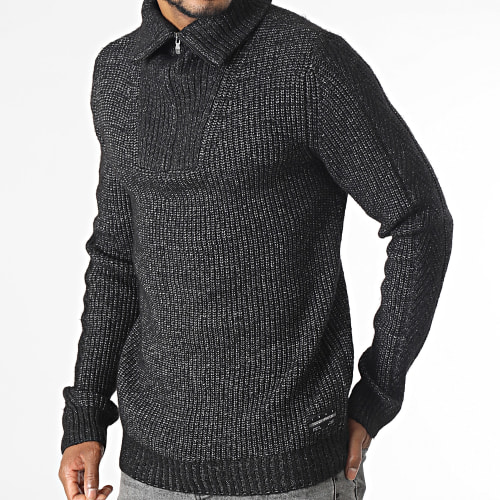 Pull Col Zippé Carmino 11516670D Noir