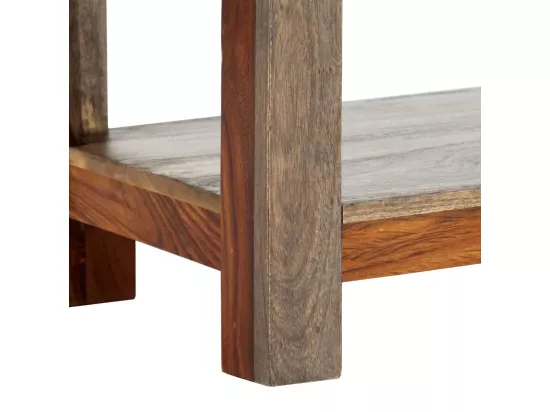 Table console avec 3 tiroirs 120x30x75 cm Bois massif