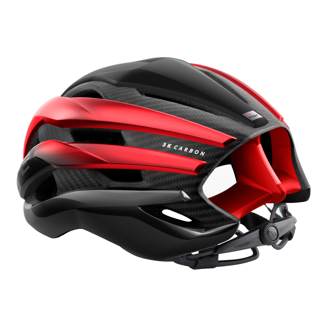 MET Trenta 3K Carbon cykelhjelm sort/rød