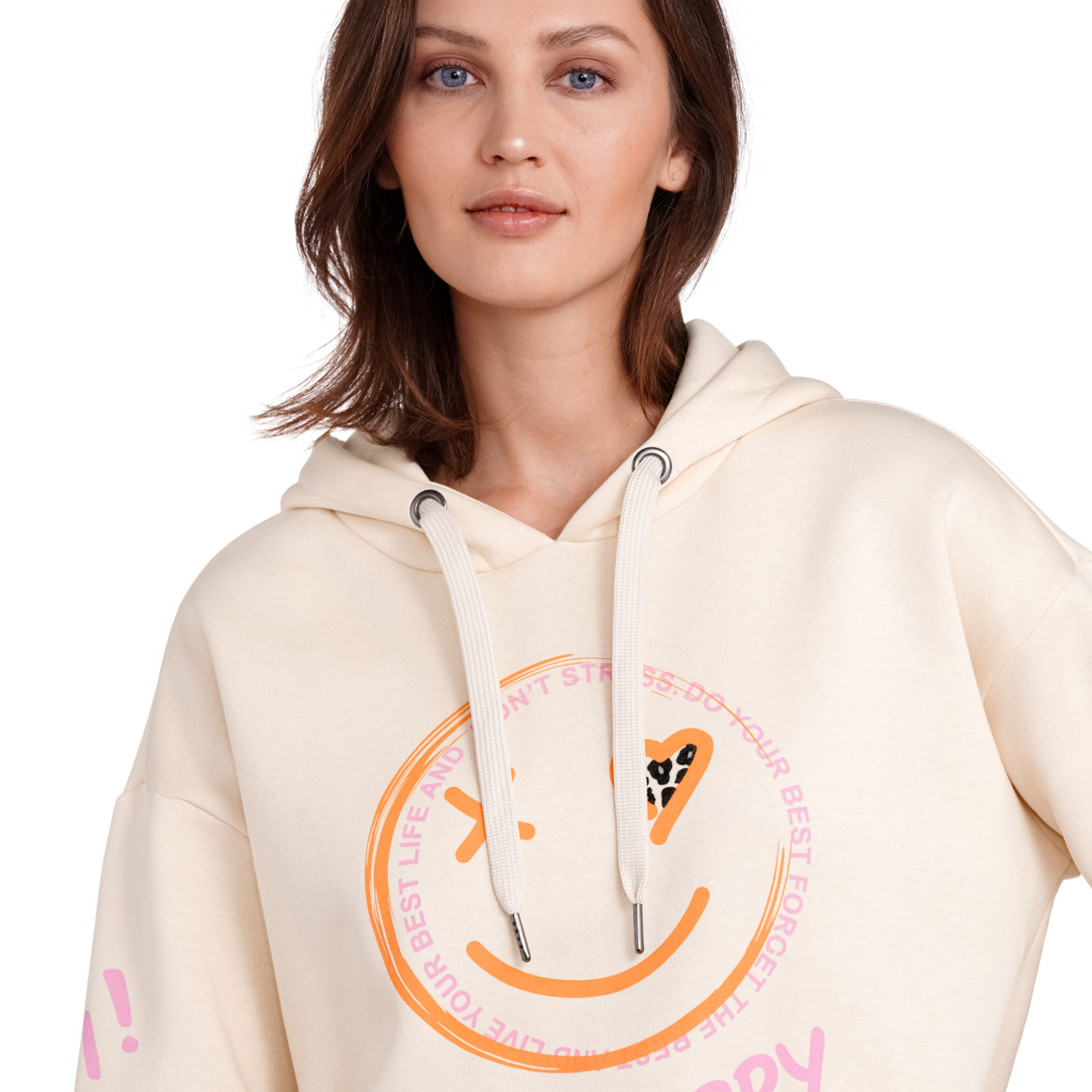 Gina Benotti Damen Hoodie mit Print beige