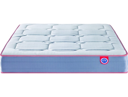 MERINOS - Matelas 140 x 190 Marinière 2 1419 + Parure de Lit Offerte 240x220cm