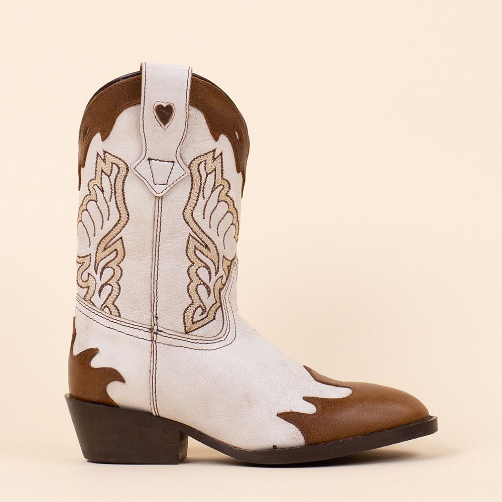 Moonrise Akay cowboylaarsjes beige embroidery